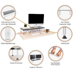 Titan Monitor Stand – 31.25” Height Adjustable Monitor Riser And Desk Shelf– Black – Stand Steady -Featured Furniture Stores GUEST 0069a6f6 9ece 49fc 8247 4df5729d6747