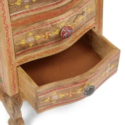 Ailey Handcrafted Boho Mango Wood 3 Drawer Nightstand Natural - Christopher Knight Home -Featured Furniture Stores GUEST 007c4793 83ee 494e b631 fa0f2186af6c