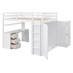 Full Size Loft Bed With Drawers, Desk And Wardrobe - ModernLuxe 16 Full Size Loft Bed With Drawers, Desk And Wardrobe - ModernLuxe -Featured Furniture Stores GUEST 01533f27 bfae 4d75 a26c fbf261428b1f