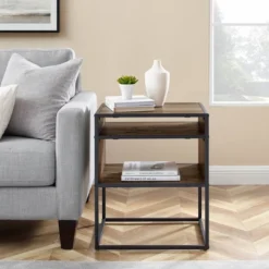 Modern Wood And Metal Side Table With Open Storage - Saracina Home 11 Modern Wood And Metal Side Table With Open Storage - Saracina Home -Featured Furniture Stores GUEST 028ecc80 0ce8 46a2 9b2d 23f0111a2d4d