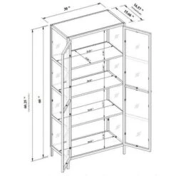 60" Crystal Cove Glass Cabinet Black - Threshold™ Designed With Studio McGee 15 60" Crystal Cove Glass Cabinet Black - Threshold™ Designed With Studio McGee -Featured Furniture Stores GUEST 077c9530 b6e5 4ff2 8a6c 21b25ae09cb5