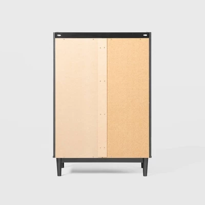 Mid-Century Modern Solid Wood 6 Drawer Vertical Dresser - Saracina Home 6 Mid-Century Modern Solid Wood 6 Drawer Vertical Dresser - Saracina Home - Image 4