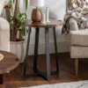 Wrightson Urban Industrial Faux Wrap Leg Round Side Table - Saracina Home -Featured Furniture Stores GUEST 0f5c89c5 df37 46be 88d6 5cb73ed21817
