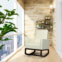 Tangkula 2-in-1 Upholstered Rocking Chair With Wood Leg & Pillow Relax Sofa Chair Light Grey/Beige/Dark Gray 15 Tangkula 2-in-1 Upholstered Rocking Chair With Wood Leg & Pillow Relax Sofa Chair Light Grey/Beige/Dark Gray -Featured Furniture Stores GUEST 105bf6c8 bc42 4902 92f4 ee8d8ef5a8a3