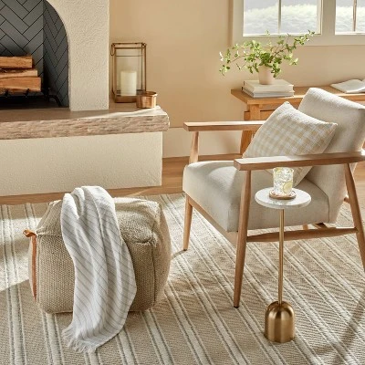 Marble Top Drink Side Table - Brass/White - Hearth & Hand™ With Magnolia 3 Marble Top Drink Side Table - Brass/White - Hearth & Hand™ With Magnolia