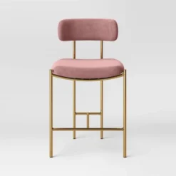 Orion Luxe Backed Counter Height Barstool With Brass Legs Blush Velvet - Threshold™ 6 Orion Luxe Backed Counter Height Barstool With Brass Legs Blush Velvet - Threshold™ -Featured Furniture Stores GUEST 14e15387 9f1b 4518 bd75 5306d88e8f03