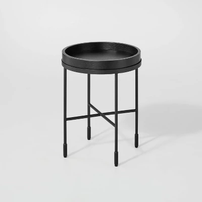 Wood & Metal Accent Side Table - Black - Hearth & Hand™ With Magnolia 5 Wood & Metal Accent Side Table - Black - Hearth & Hand™ With Magnolia - Image 3