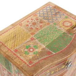 Ailey Handcrafted Boho Mango Wood 3 Drawer Nightstand Natural - Christopher Knight Home -Featured Furniture Stores GUEST 1b24fd0e 3e0c 4fca bc0a f42a5ee19376