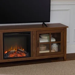 Tasi Transitional Farmhouse Glass Window Pane Door With Electric Fireplace TV Stand For TVs Up To 80" - Saracina Home 28 Tasi Transitional Farmhouse Glass Window Pane Door With Electric Fireplace TV Stand For TVs Up To 80" - Saracina Home -Featured Furniture Stores GUEST 1b7e41d8 8ce5 4d62 aab3 807810439b3d