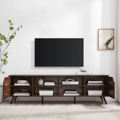 Mid-Century Modern Wide Storage TV Stand For TVs Up To 80" - Saracina Home 7 Mid-Century Modern Wide Storage TV Stand For TVs Up To 80" - Saracina Home - Image 5