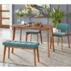 4pc Nettie Mid-Century Modern Dining Set With Bench Walnut/Teal - Buylateral 2 4pc Nettie Mid-Century Modern Dining Set With Bench Walnut/Teal - Buylateral -Featured Furniture Stores GUEST 1e485630 ce7f 4f6e ad5e df81201079ab