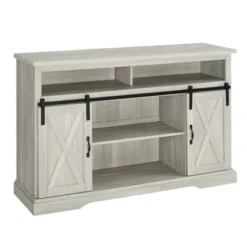 Transitional Sliding Barndoor Highboy TV Stand For TVs Up To 58" - Saracina Home -Featured Furniture Stores GUEST 1e7753a0 161a 461f a869 c017e7263cc2