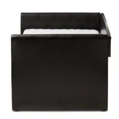 Twin Camino Modern And Contemporary Faux Leather Upholstered Daybed With Guest Trundle Bed - Baxton Studio 10 Twin Camino Modern And Contemporary Faux Leather Upholstered Daybed With Guest Trundle Bed - Baxton Studio -Featured Furniture Stores GUEST 1f7e36e0 84ba 4e2f 89a2 174518db1999