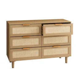 43.31" 6-Drawer Rattan Dresser For Living Room And Bedroom - ModernLuxe 15 43.31" 6-Drawer Rattan Dresser For Living Room And Bedroom - ModernLuxe -Featured Furniture Stores GUEST 209cebfb e5e8 43b1 a04f a4486b5e1ac7