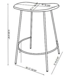 Clarkston Metal Counter Height Barstool With Upholstered Seat - Threshold™ Designed With Studio McGee 16 Clarkston Metal Counter Height Barstool With Upholstered Seat - Threshold™ Designed With Studio McGee -Featured Furniture Stores GUEST 23096c73 19b3 49a1 aee5 9efbd5fdbbf1