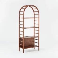 72" Holladay Curved Wooden Bookcase - Threshold™ Designed With Studio McGee 24 72" Holladay Curved Wooden Bookcase - Threshold™ Designed With Studio McGee -Featured Furniture Stores GUEST 245145c7 43e9 43cb 9096 d7c8d5f6dc83