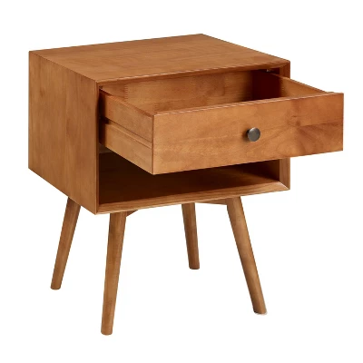 Greenberg 1 Drawer Mid-Century Modern Solid Wood Nightstand - Saracina Home 6 Greenberg 1 Drawer Mid-Century Modern Solid Wood Nightstand - Saracina Home - Image 4