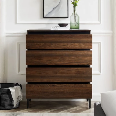 Theo Urban Modern Plank 4 Drawer Dresser - Saracina Home 4 Theo Urban Modern Plank 4 Drawer Dresser - Saracina Home - Image 2