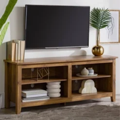 Transitional 4 Cubby Wood Open Storage TV Stand For TVs Up To 65"- Saracina Home 27 Transitional 4 Cubby Wood Open Storage TV Stand For TVs Up To 65"- Saracina Home -Featured Furniture Stores GUEST 25f3cc78 c68c 409d ba33 6e1083087415
