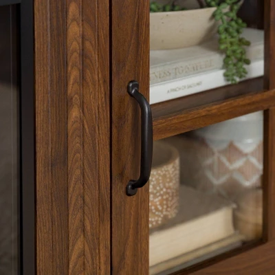 Tasi Transitional Farmhouse Glass Window Pane Door With Electric Fireplace TV Stand For TVs Up To 80" - Saracina Home 10 Tasi Transitional Farmhouse Glass Window Pane Door With Electric Fireplace TV Stand For TVs Up To 80" - Saracina Home - Image 8