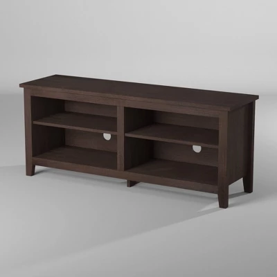 Transitional 4 Cubby Wood Open Storage TV Stand For TVs Up To 65"- Saracina Home 8 Transitional 4 Cubby Wood Open Storage TV Stand For TVs Up To 65"- Saracina Home - Image 6