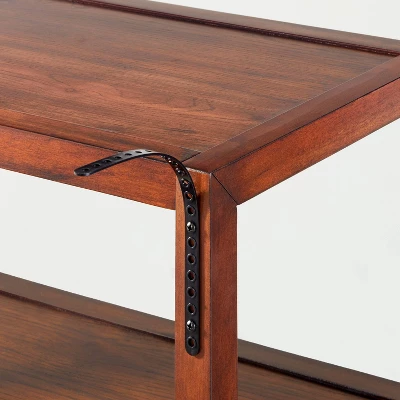 40" 4-Shelf Wood & Cane Transitional Ladder Bookshelf - Brown - Hearth & Hand™ With Magnolia 6 40" 4-Shelf Wood & Cane Transitional Ladder Bookshelf - Brown - Hearth & Hand™ With Magnolia - Image 5