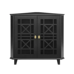 2 Door Corner Accent Cabinet With Fretwork Doors - Saracina Home 17 2 Door Corner Accent Cabinet With Fretwork Doors - Saracina Home -Featured Furniture Stores GUEST 28fe5556 fd13 4741 9522 8e0abe2af5bd