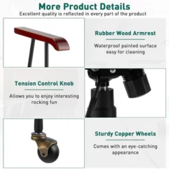 Costway Velvet Home Office Chair Swivel Adjustable Task Chair W/ Wooden Armrest -Featured Furniture Stores GUEST 295110a1 e91b 43ce 9389 c004659f2d4f