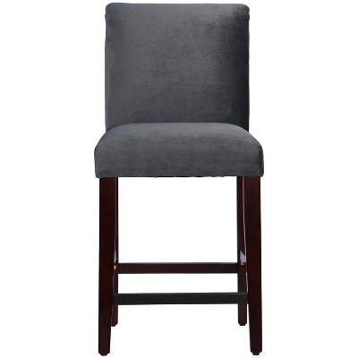 25" Velvet Parsons Counter Height Barstool Wood - Threshold™ 12 25" Velvet Parsons Counter Height Barstool Wood - Threshold™ - Image 10