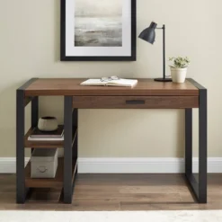 48" Industrial Farmhouse Tech Desk With USB Dark Walnut - Saracina Home 9 48" Industrial Farmhouse Tech Desk With USB Dark Walnut - Saracina Home -Featured Furniture Stores GUEST 2da0d29c b949 462a a21b f88d048fd8f1
