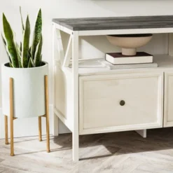 Farmhouse 3 Drawer Wood TV Stand For TVs Up To 65" - Saracina Home 38 Farmhouse 3 Drawer Wood TV Stand For TVs Up To 65" - Saracina Home -Featured Furniture Stores GUEST 31eff10a 5528 4bba 98ac 4d2069368764