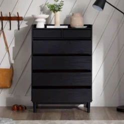 Mid-Century Modern Solid Wood 6 Drawer Vertical Dresser - Saracina Home 27 Mid-Century Modern Solid Wood 6 Drawer Vertical Dresser - Saracina Home -Featured Furniture Stores GUEST 364a7e44 403a 4a9d a40c 5d3b328ffdcf