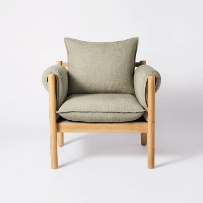 Arbon Wood Dowel Accent Chair With Cushion Arms - Threshold™ Designed With Studio McGee 4 Arbon Wood Dowel Accent Chair With Cushion Arms - Threshold™ Designed With Studio McGee - Image 2
