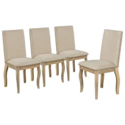 5 PCS Round Wood Extendable Dining Table Set With 4 Upholstered Dining Chairs-ModernLuxe 27 5 PCS Round Wood Extendable Dining Table Set With 4 Upholstered Dining Chairs-ModernLuxe -Featured Furniture Stores GUEST 3f067f5c e1b8 4a97 b8a1 24e970d94ae6