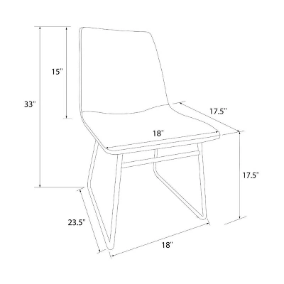 Bowden Faux Leather Dining Chairs - Threshold™ 9 Bowden Faux Leather Dining Chairs - Threshold™ - Image 7