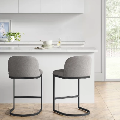 2pk Jules Cantilever Armless Upholstered Counter Height Barstool - Threshold™ 3 2pk Jules Cantilever Armless Upholstered Counter Height Barstool - Threshold™