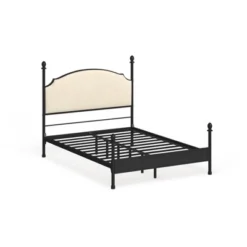Geraldine Upholstered Headboard Poster Panel Bed Powder Coated Gun Metal - HOMES: Inside + Out 11 Geraldine Upholstered Headboard Poster Panel Bed Powder Coated Gun Metal - HOMES: Inside + Out -Featured Furniture Stores GUEST 41b908e6 bf84 4922 bc1b 7669fced07a8
