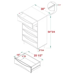 Mid-Century Modern Contoured 5 Drawer Chest Of Drawers - Saracina Home -Featured Furniture Stores GUEST 43cc1e9a 5cd5 4151 938d 575cc286a256