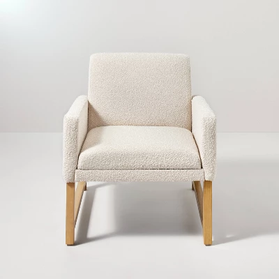Boucle Upholstered Accent Arm Chair - Cream - Hearth & Hand™ With Magnolia 4 Boucle Upholstered Accent Arm Chair - Cream - Hearth & Hand™ With Magnolia - Image 2
