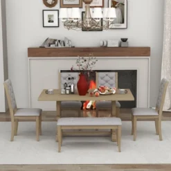 6 PCS Retro Dining Set With Unique-designed Table And Upholstered Chair-ModernLuxe 13 6 PCS Retro Dining Set With Unique-designed Table And Upholstered Chair-ModernLuxe -Featured Furniture Stores GUEST 4707ce10 b789 4c02 92b6 51914d6fa463