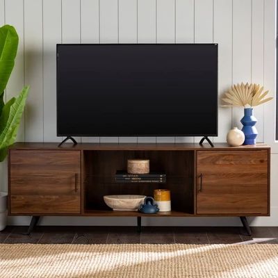 2 Door Mid-Century Modern Wood Storage TV Stand For TVs Up To 80" - Saracina Home 15 2 Door Mid-Century Modern Wood Storage TV Stand For TVs Up To 80" - Saracina Home - Image 13