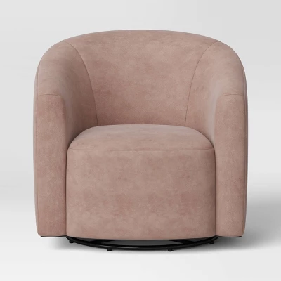 Large Aveline Swivel Chair Blush Velvet - Threshold™ 4 Large Aveline Swivel Chair Blush Velvet - Threshold™ - Image 2