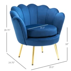 HomCom Elegant Velvet Upholstered Accent Leisure Club Chair With Gold Metal Legs 15 HomCom Elegant Velvet Upholstered Accent Leisure Club Chair With Gold Metal Legs -Featured Furniture Stores GUEST 4b7a652b f7b7 4864 a8bb 8746dd2c7ae9