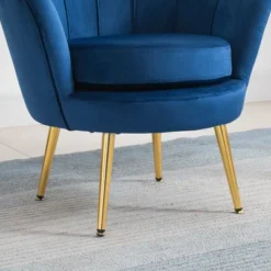 HomCom Elegant Velvet Upholstered Accent Leisure Club Chair With Gold Metal Legs 18 HomCom Elegant Velvet Upholstered Accent Leisure Club Chair With Gold Metal Legs -Featured Furniture Stores GUEST 4b7aebc4 7d6c 4017 945a a7b1f5c0bdd4