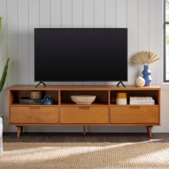 Cara 3 Drawer Mid-Century Modern 3 Drawer TV Stand For TVs Up To 80" - Saracina Home 25 Cara 3 Drawer Mid-Century Modern 3 Drawer TV Stand For TVs Up To 80" - Saracina Home -Featured Furniture Stores GUEST 4d0aac2c 9b89 4300 b722 f3e9cc07eded