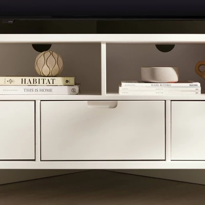 Cara Mid-Century Modern 3 Drawer Corner TV Stand For TVs Up To 58" - Saracina Home 15 Cara Mid-Century Modern 3 Drawer Corner TV Stand For TVs Up To 58" - Saracina Home - Image 13