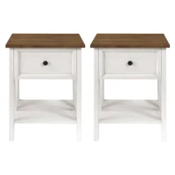 Set Of 2 Farmhouse Single Drawer V Frame Nightstands - Saracina Home 27 Set Of 2 Farmhouse Single Drawer V Frame Nightstands - Saracina Home -Featured Furniture Stores GUEST 50285f74 c096 4646 942b 6ccbf5d3dde3