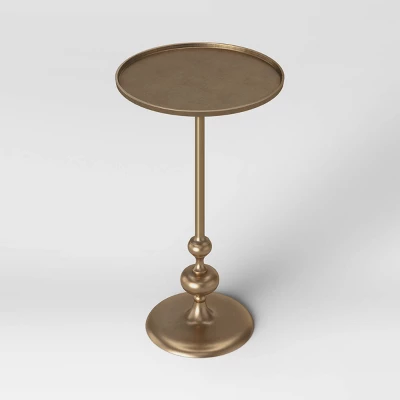 Londonberry Turned Accent Table Brass - Threshold 4 Londonberry Turned Accent Table Brass - Threshold - Image 2