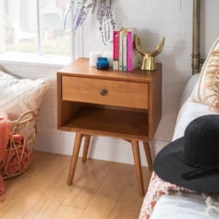 Greenberg 1 Drawer Mid-Century Modern Solid Wood Nightstand - Saracina Home 9 Greenberg 1 Drawer Mid-Century Modern Solid Wood Nightstand - Saracina Home -Featured Furniture Stores GUEST 521fe01b 616e 423a 819b ceeabfd2f5ff