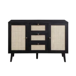 Modern Boho Wood And Rattan Storage Sideboard Black - Saracina Home 11 Modern Boho Wood And Rattan Storage Sideboard Black - Saracina Home -Featured Furniture Stores GUEST 52766561 efc9 4b8a 9a5c 6e9689b662a9